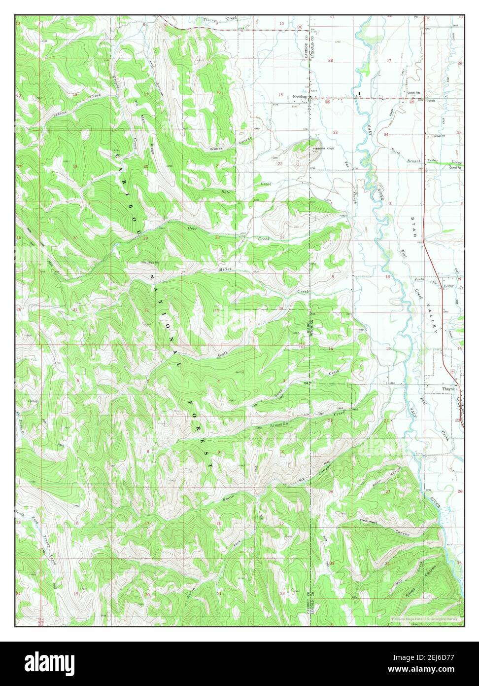 Map of thayne wyoming hires stock photography and images Alamy