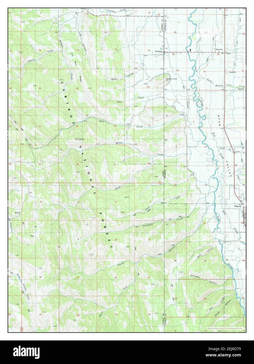 Map of thayne wyoming hires stock photography and images Alamy