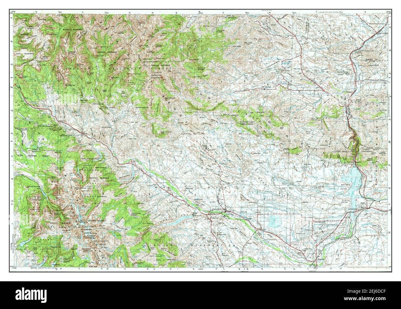 Thermopolis, Wyoming, map 1955, 1250000, United States of America by
