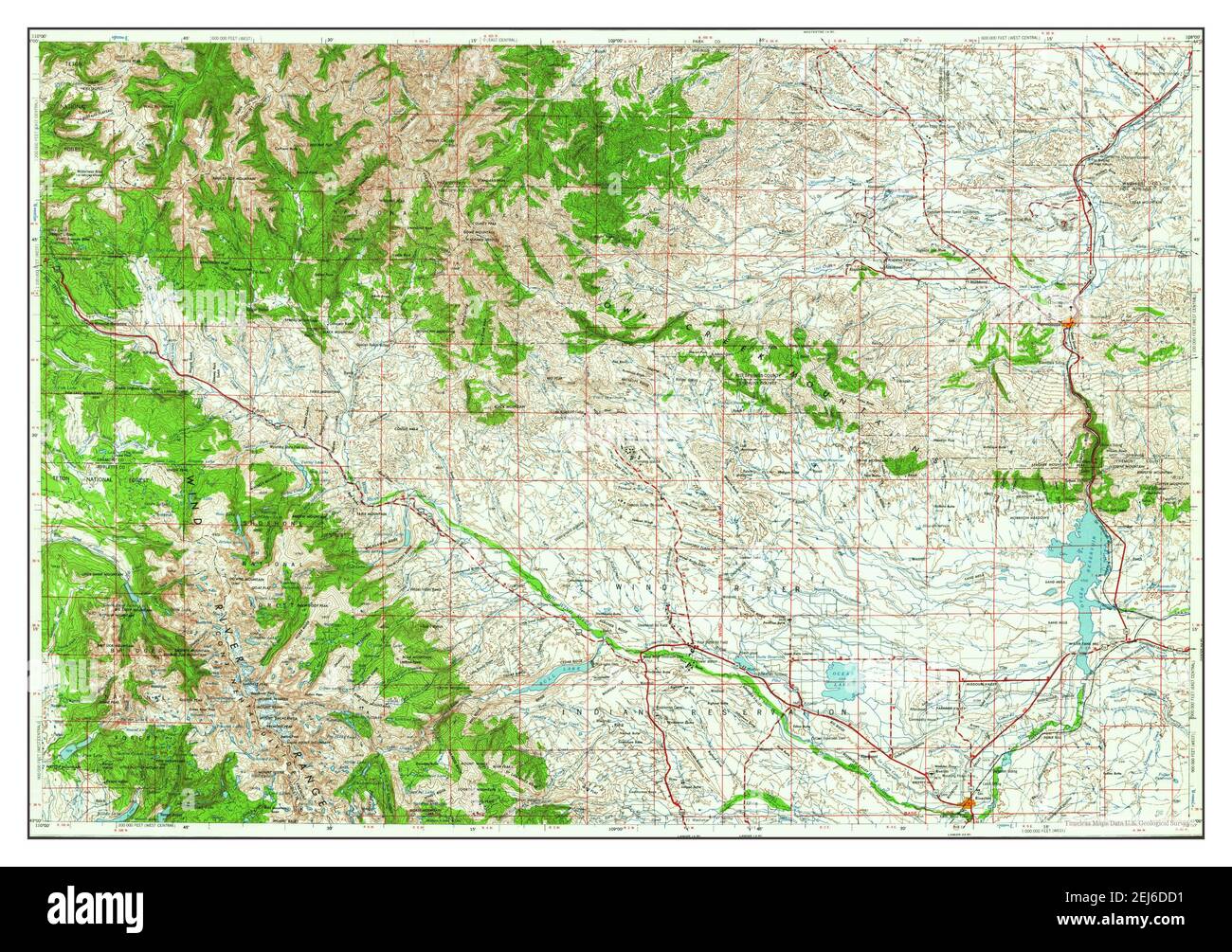 Thermopolis, Wyoming, map 1958, 1250000, United States of America by