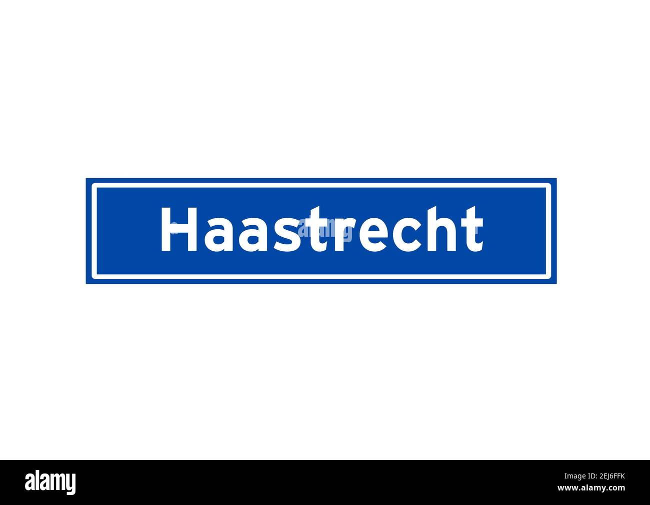 Haastrecht isolated Dutch place name sign. City sign from the Netherlands. Stock Photo