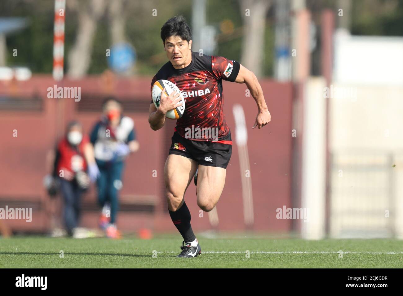 SEIRYO RUGBY ピステ Yusuke Aoki of Suntory Sungoriath scores a try during the