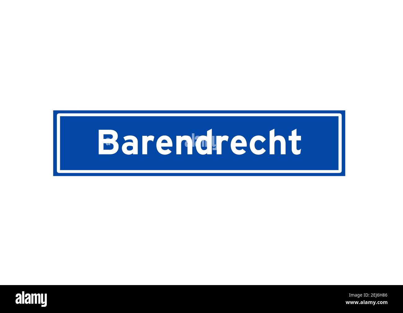 Barendrecht isolated Dutch place name sign. City sign from the Netherlands. Stock Photo