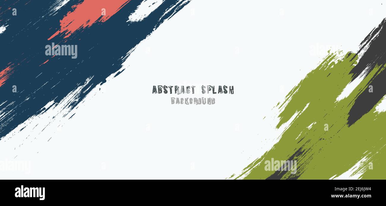 Abstract splash color design of free style header template. Copy space of text for background. illustration vector Stock Vector