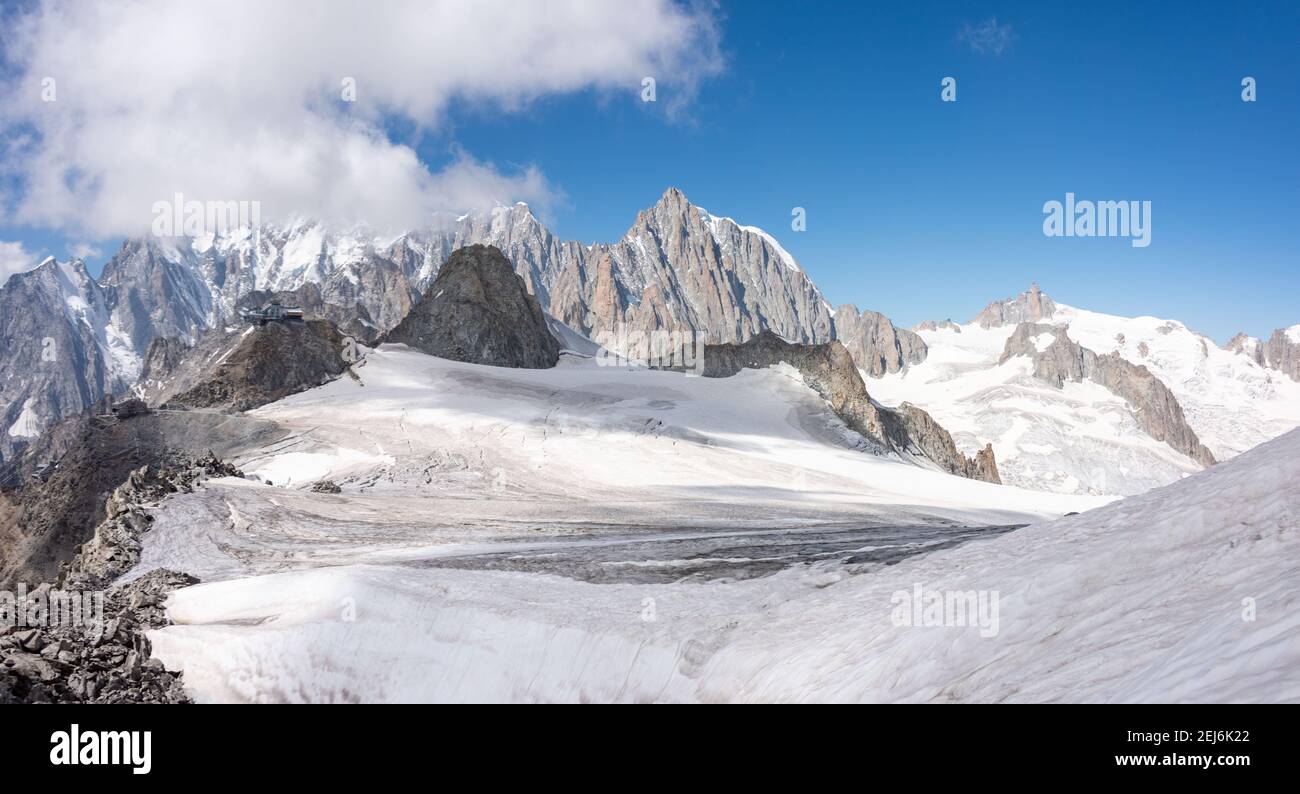 Mont Blanc is the highest peak in the Alps and second peak in Europe 