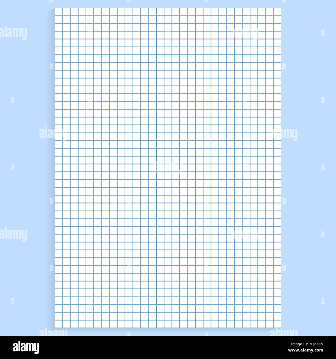 Grid paper. Realistic blank lined paper sheet in A4 format