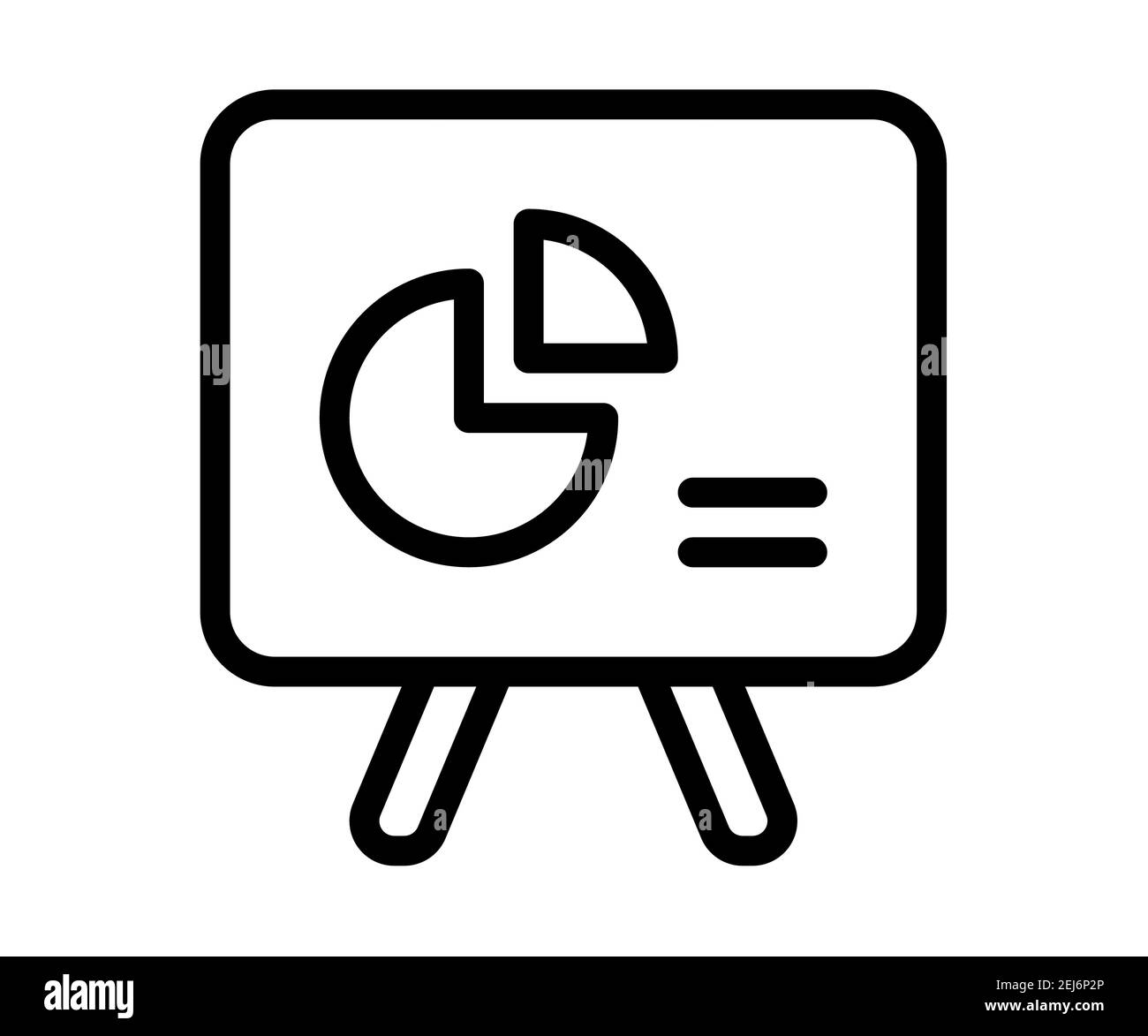 presentation display chart single isolated icon with outline line style ...