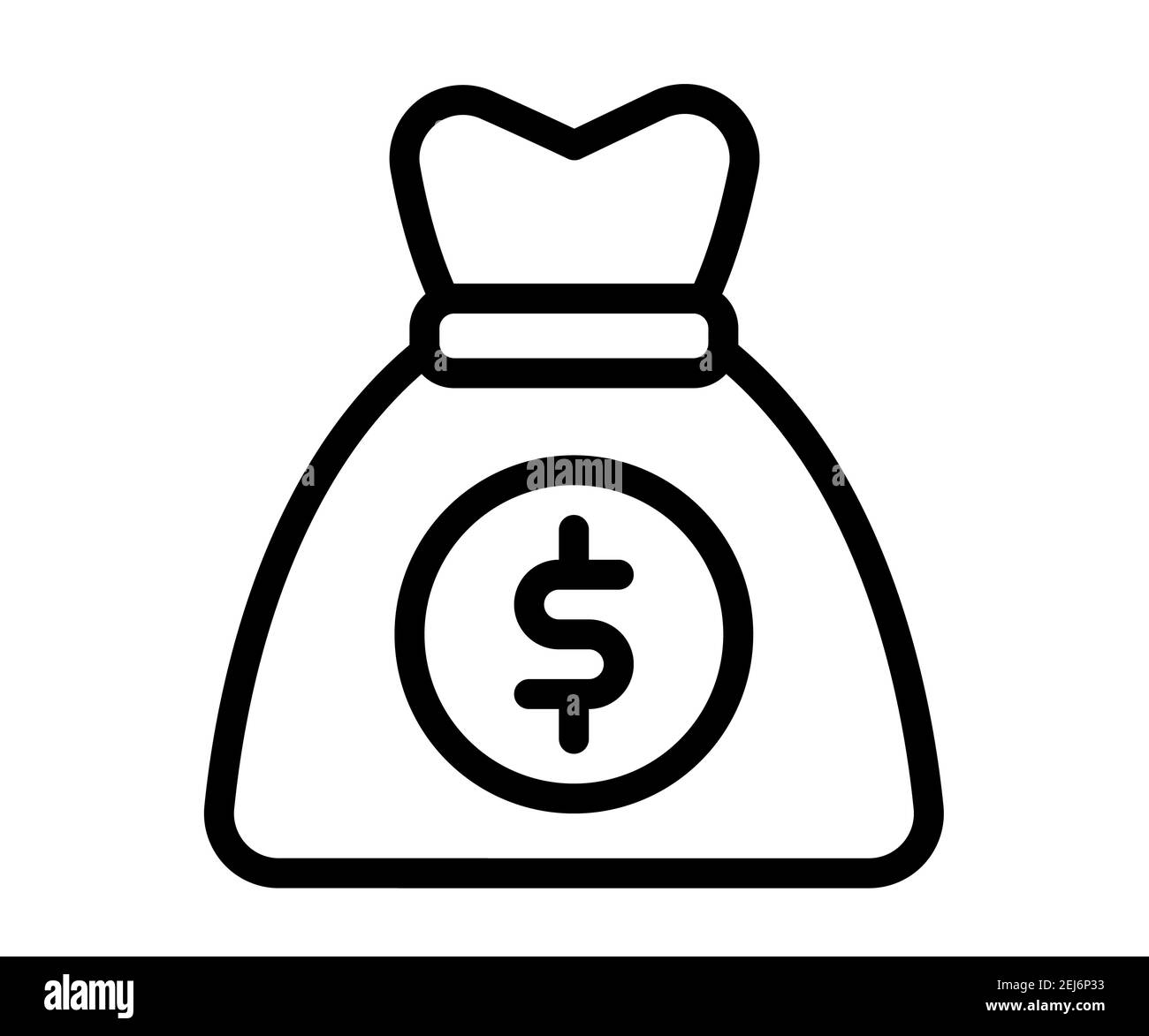 grab bag wealth treasure single isolated icon with outline line style