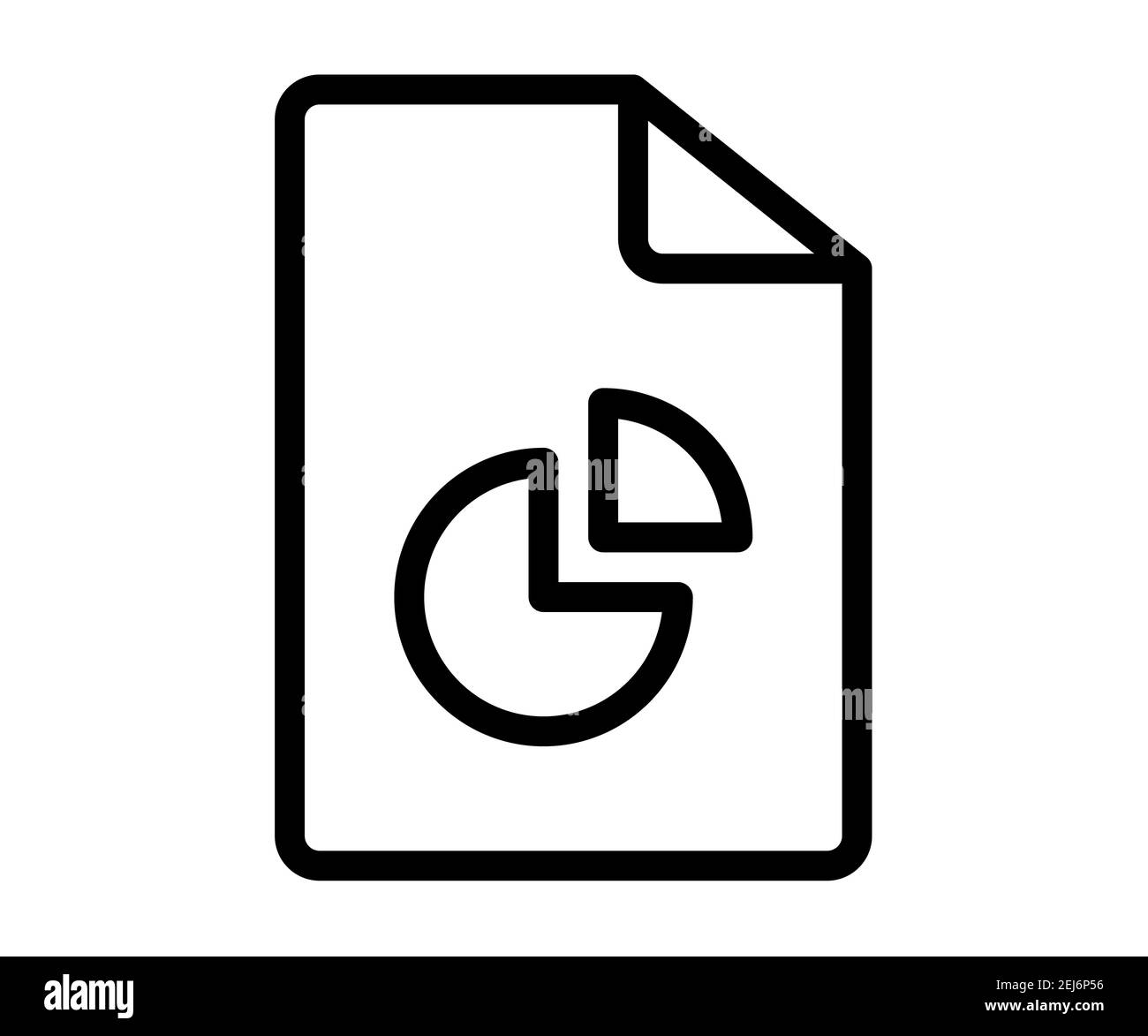 pie chart report document single isolated icon with outline line style ...