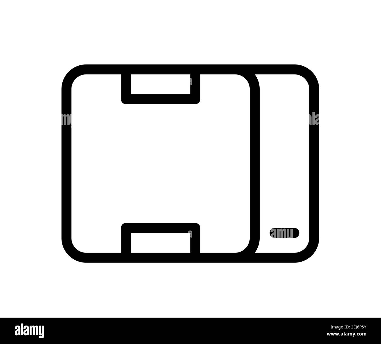 product package box single isolated icon with outline line style vector ...