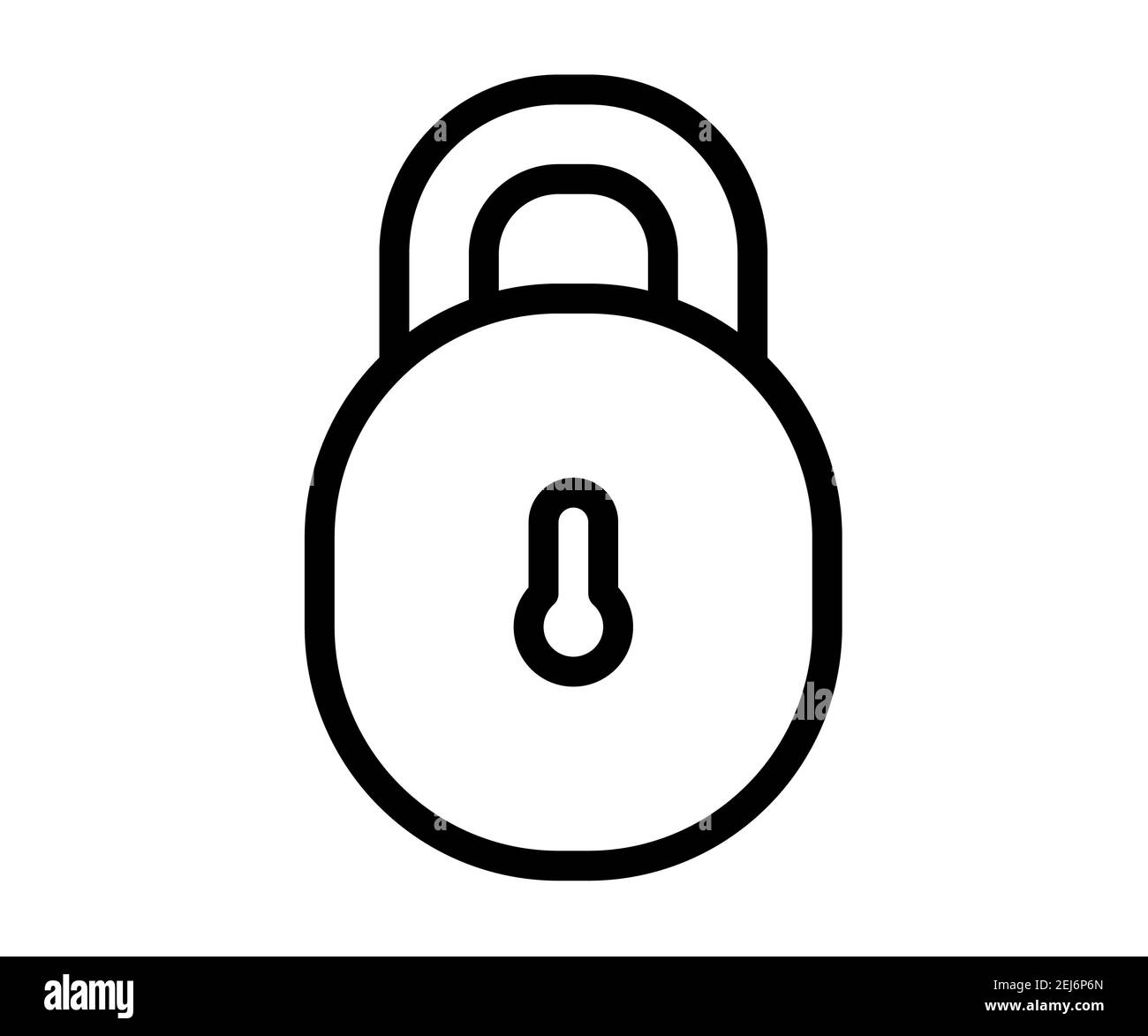 lock security padlock single isolated icon with outline line style ...