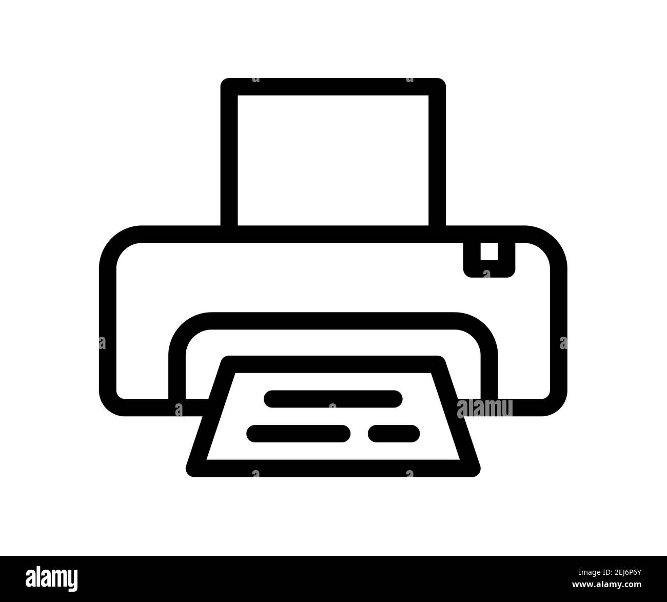 printer office print single isolated icon with outline line style ...