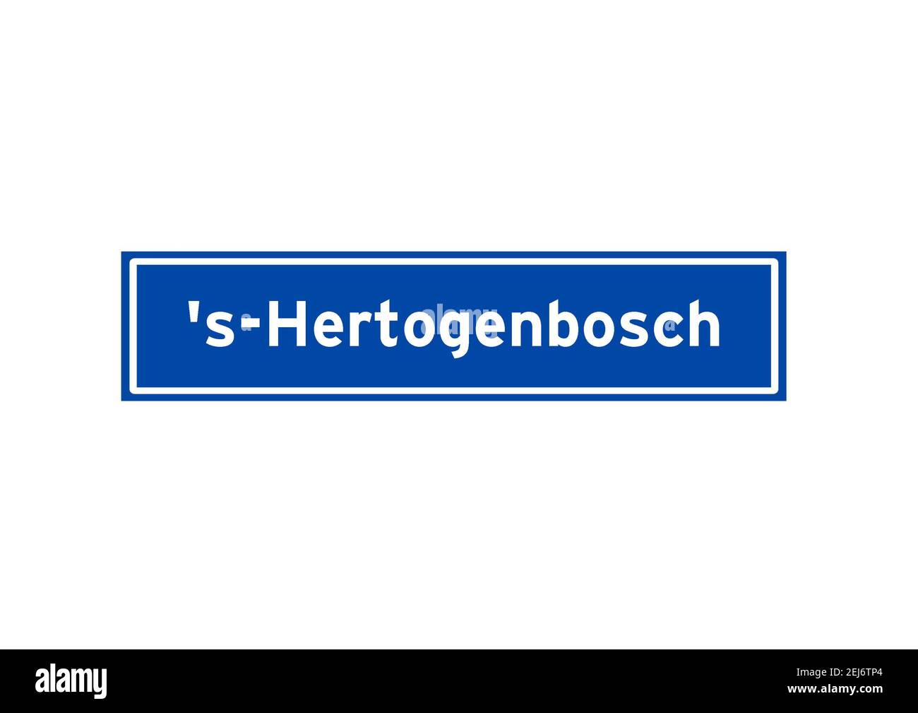 's-Hertogenbosch isolated Dutch place name sign. City sign from the Netherlands. Stock Photo