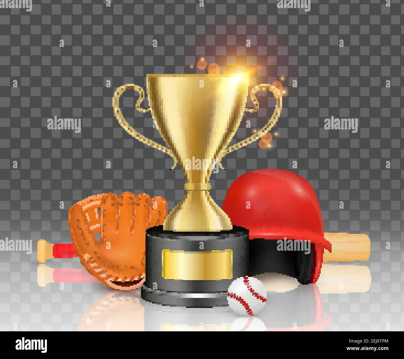 Baseball sport game championship winner award, vector illustration