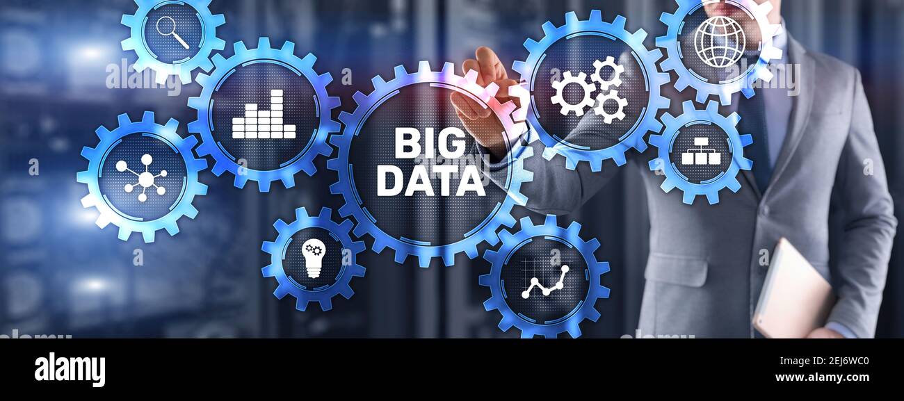 Big data analytics business technology concept. Mixed media Stock Photo ...