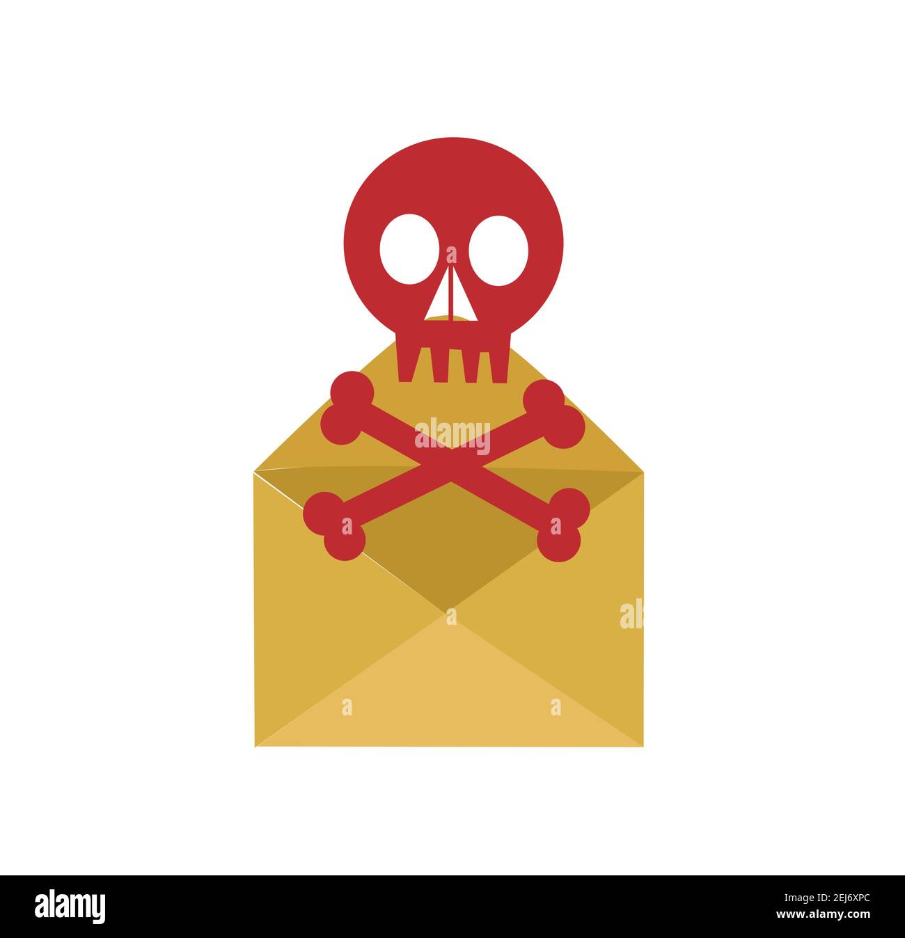 envelope and skull vector illustration Stock Vector
