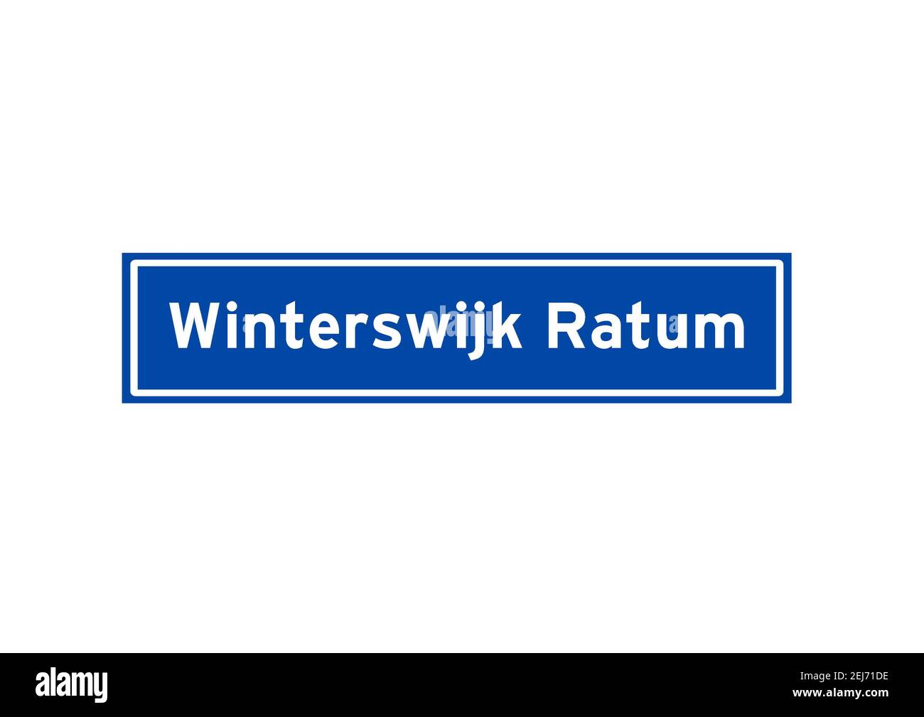 Winterswijk Ratum isolated Dutch place name sign. City sign from the Netherlands. Stock Photo
