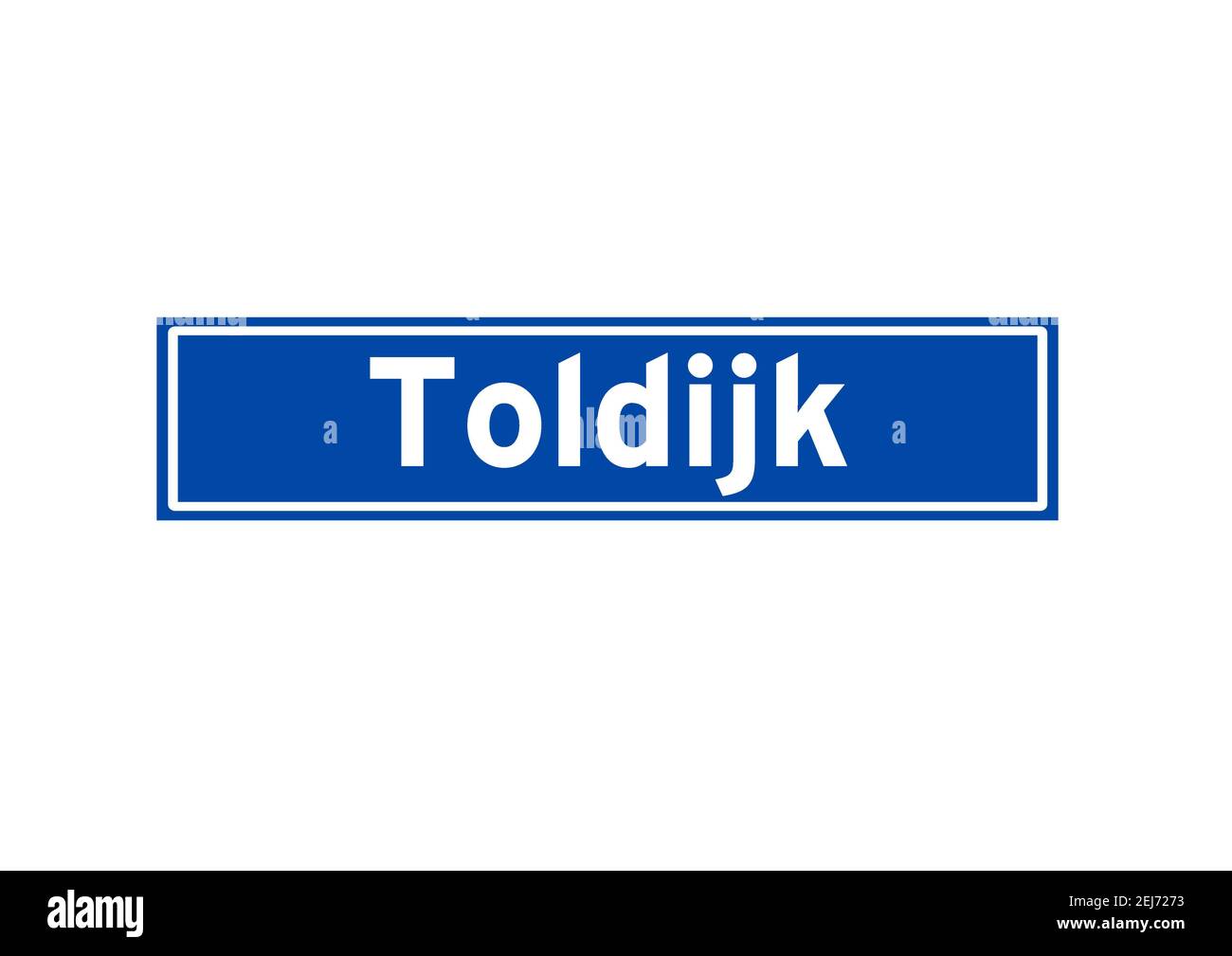Toldijk isolated Dutch place name sign. City sign from the Netherlands. Stock Photo