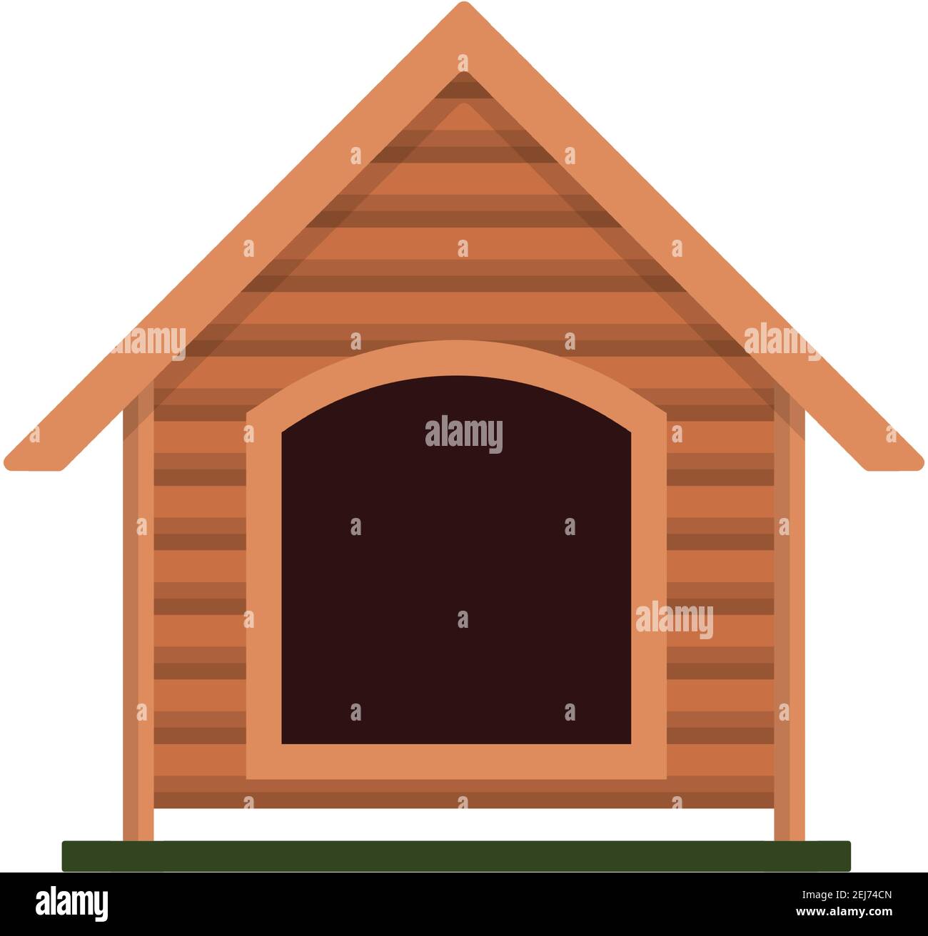 Wooden dog kennel vector isolated on white background Stock Vector