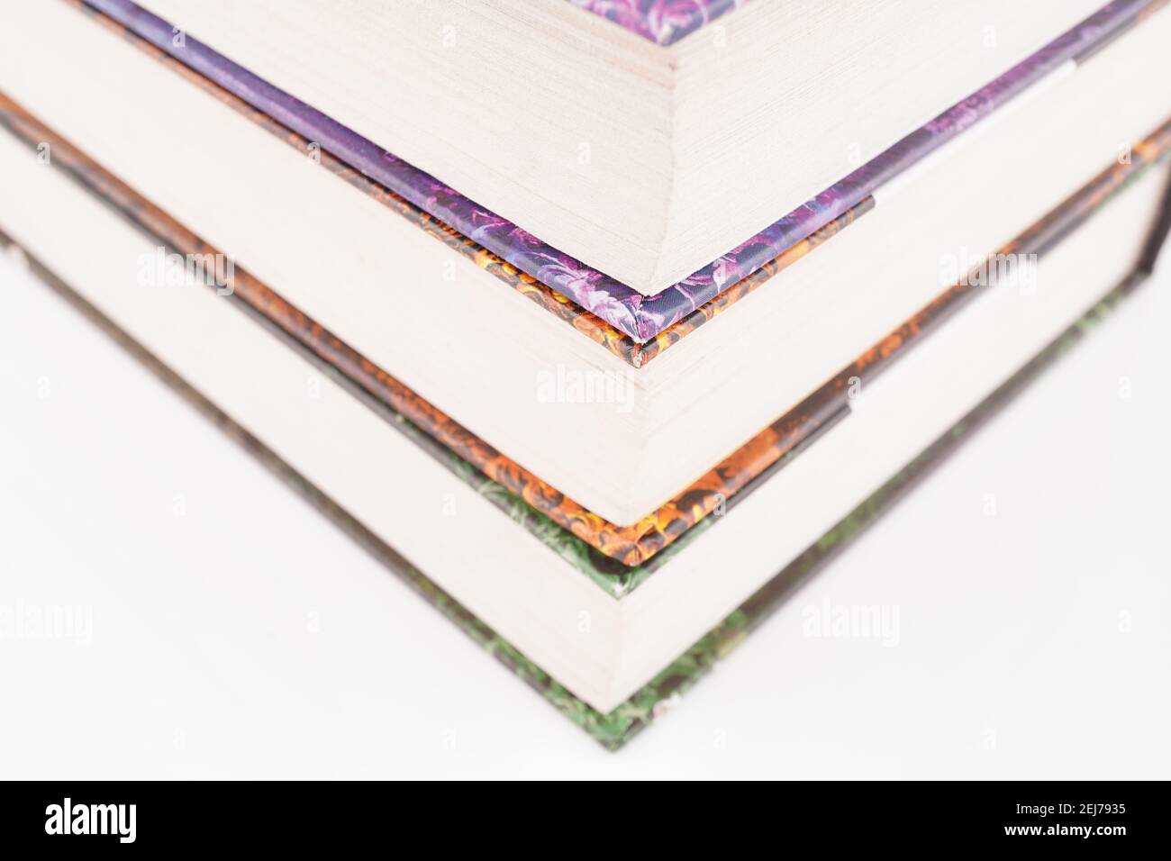 several books on a white background Stock Photo