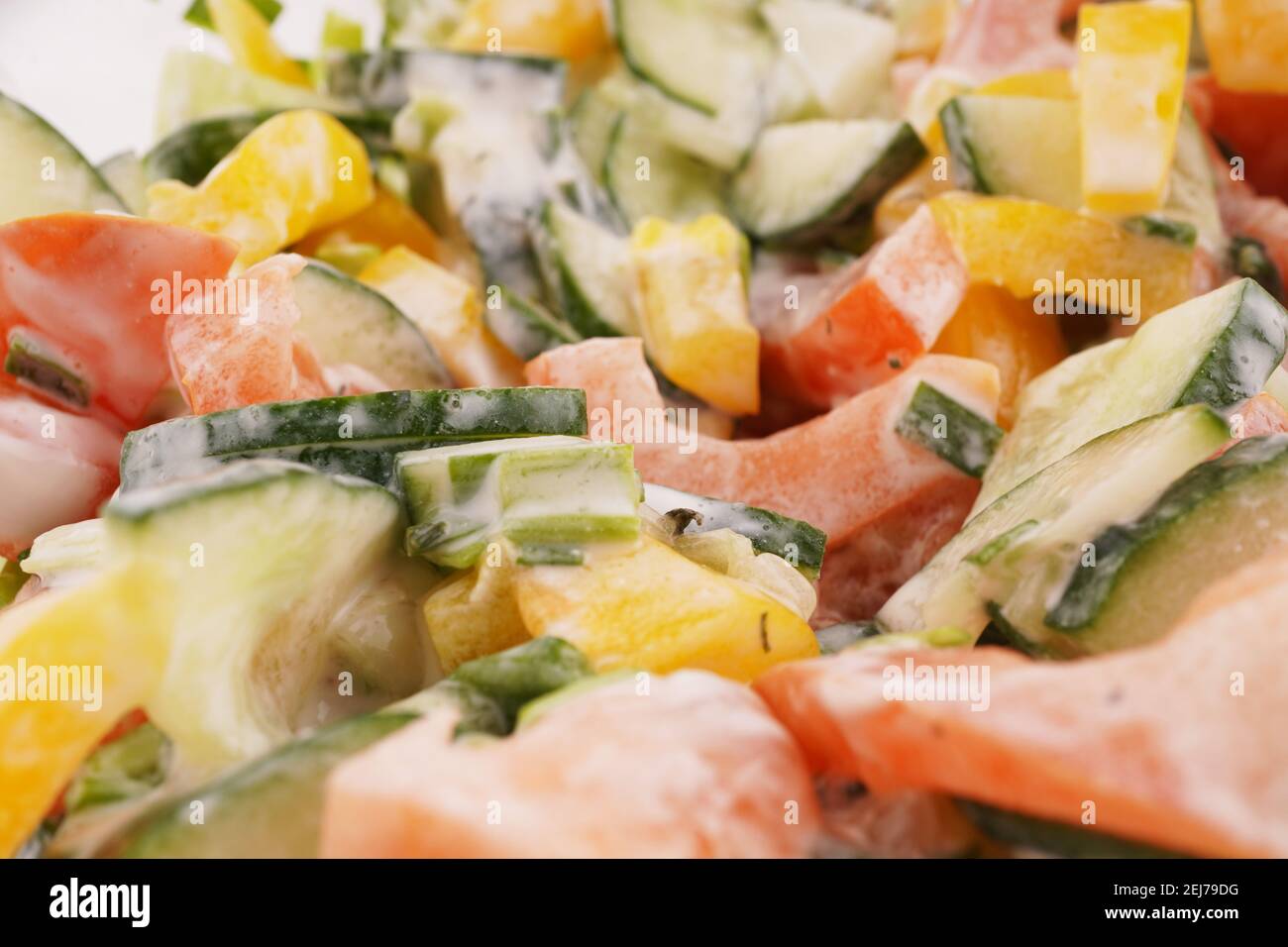 Cucumber tomato salad corn hi-res stock photography and images - Alamy