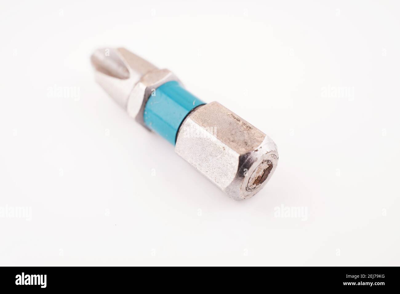 bit for screwdriver on white background Stock Photo