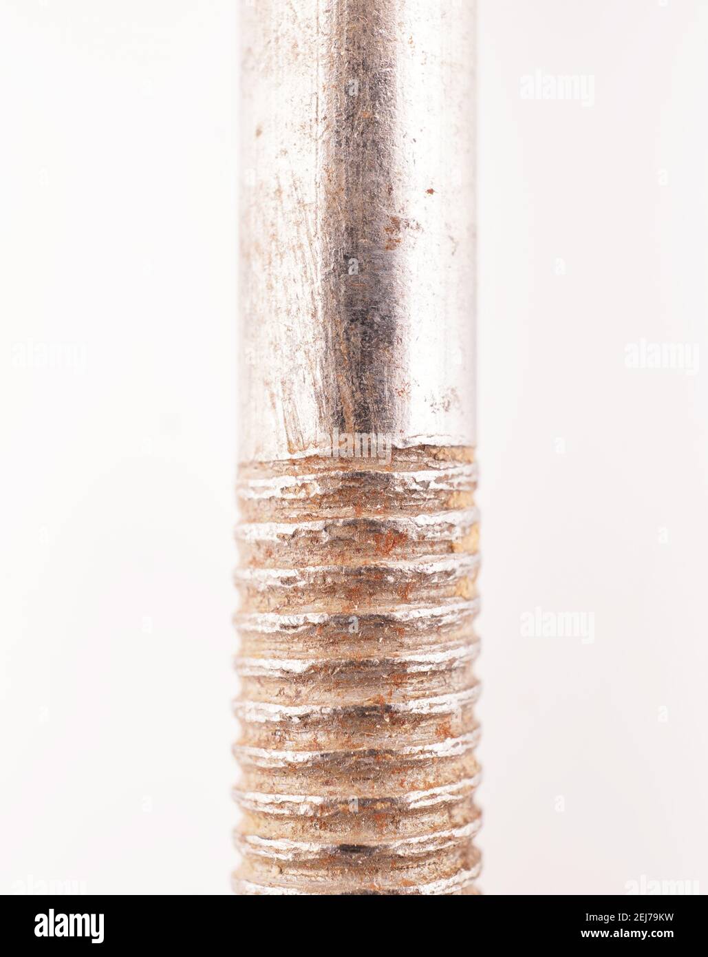 rusty bolt on white background Stock Photo