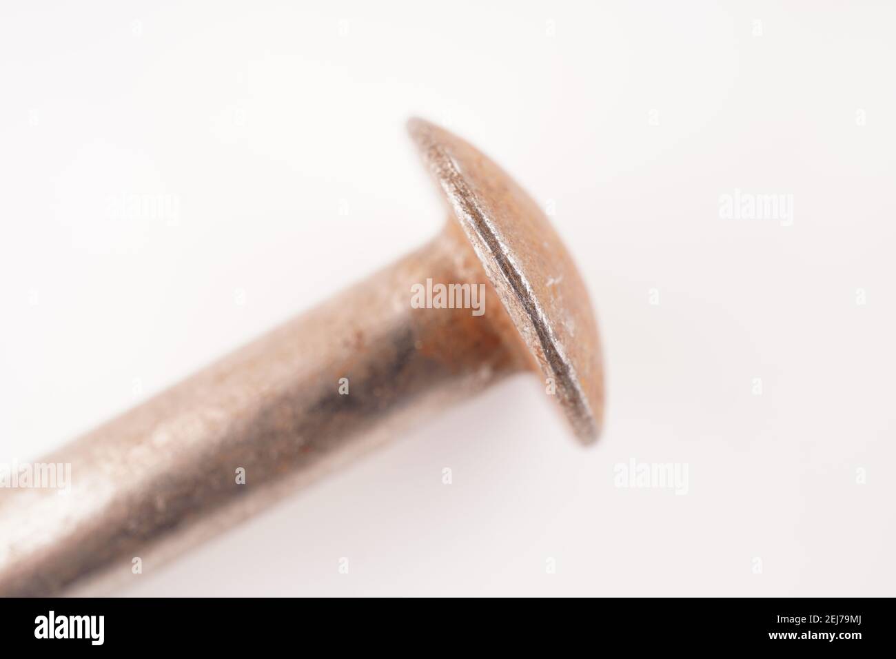 rusty bolt on white background Stock Photo