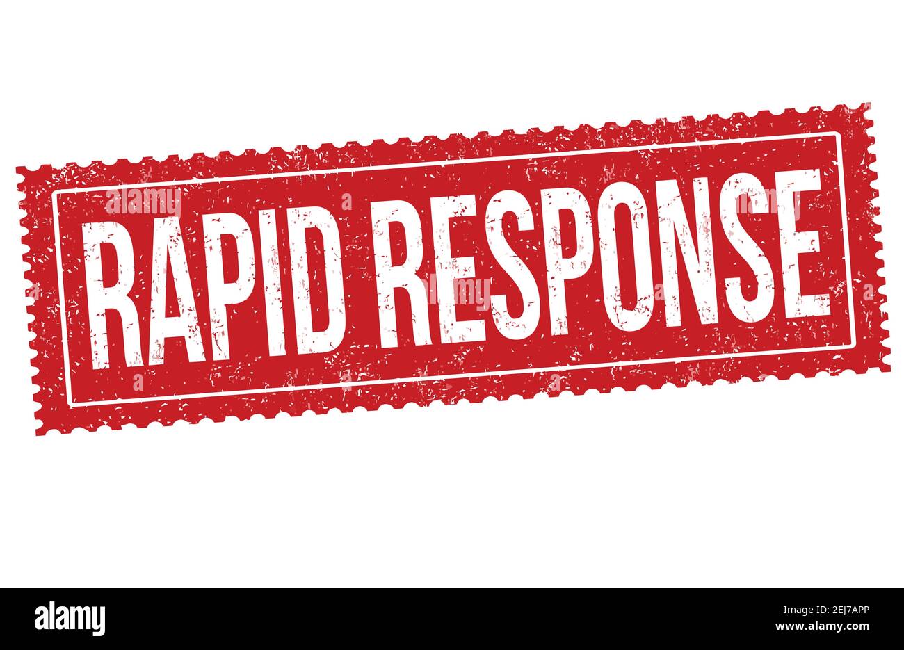 Rapid response grunge rubber stamp on white background, vector illustration Stock Vector