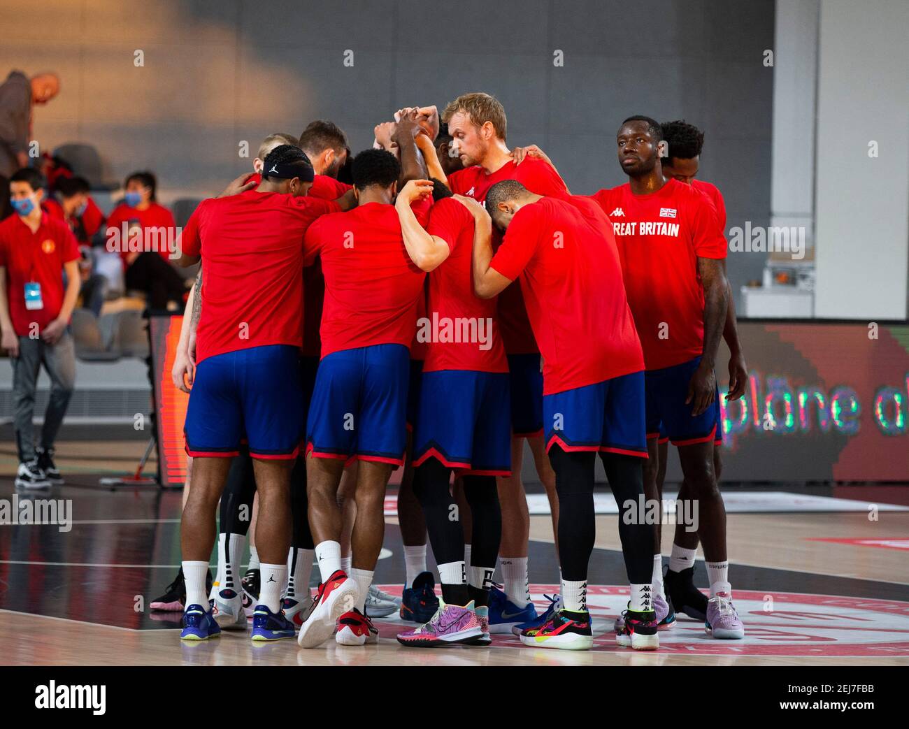 Podgorica, Montenegro. 20th February, 2021. The team od Great Britain. Credit: Nikola Krstic/Alamy Live News Stock Photo