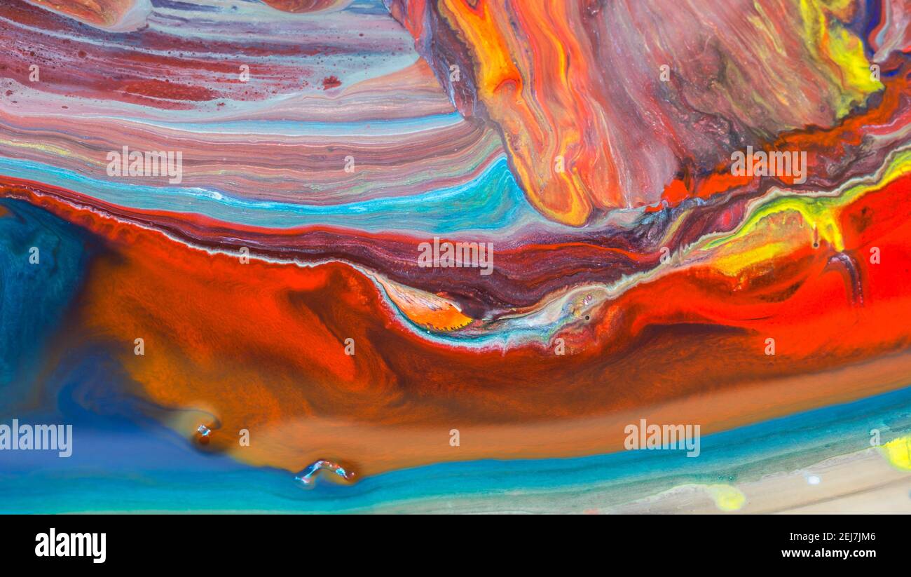 Abstract colorful fluid art painting pattern background Stock Photo - Alamy