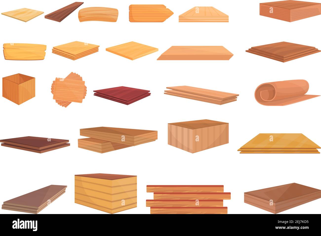 Plywood icon. Cartoon of plywood vector icon for web design isolated on