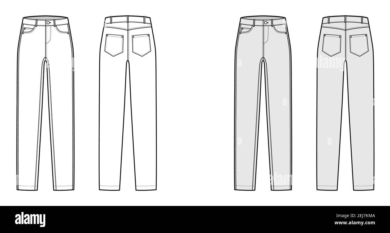 Fuga Five-Pocket Trousers blue-white graphic pattern casual look Fashion Trousers Five-Pocket Trousers 