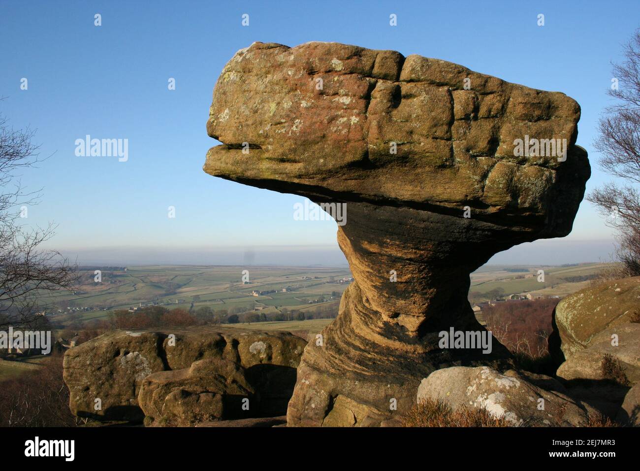 Brimham Rocks Sign Brimham Rocks, rock formations Stock Photo - Alamy