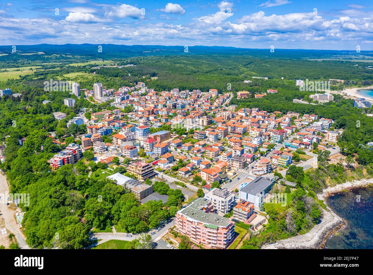Aerial view of Bulgarian seaside town Kiten Stock Photo Alamy