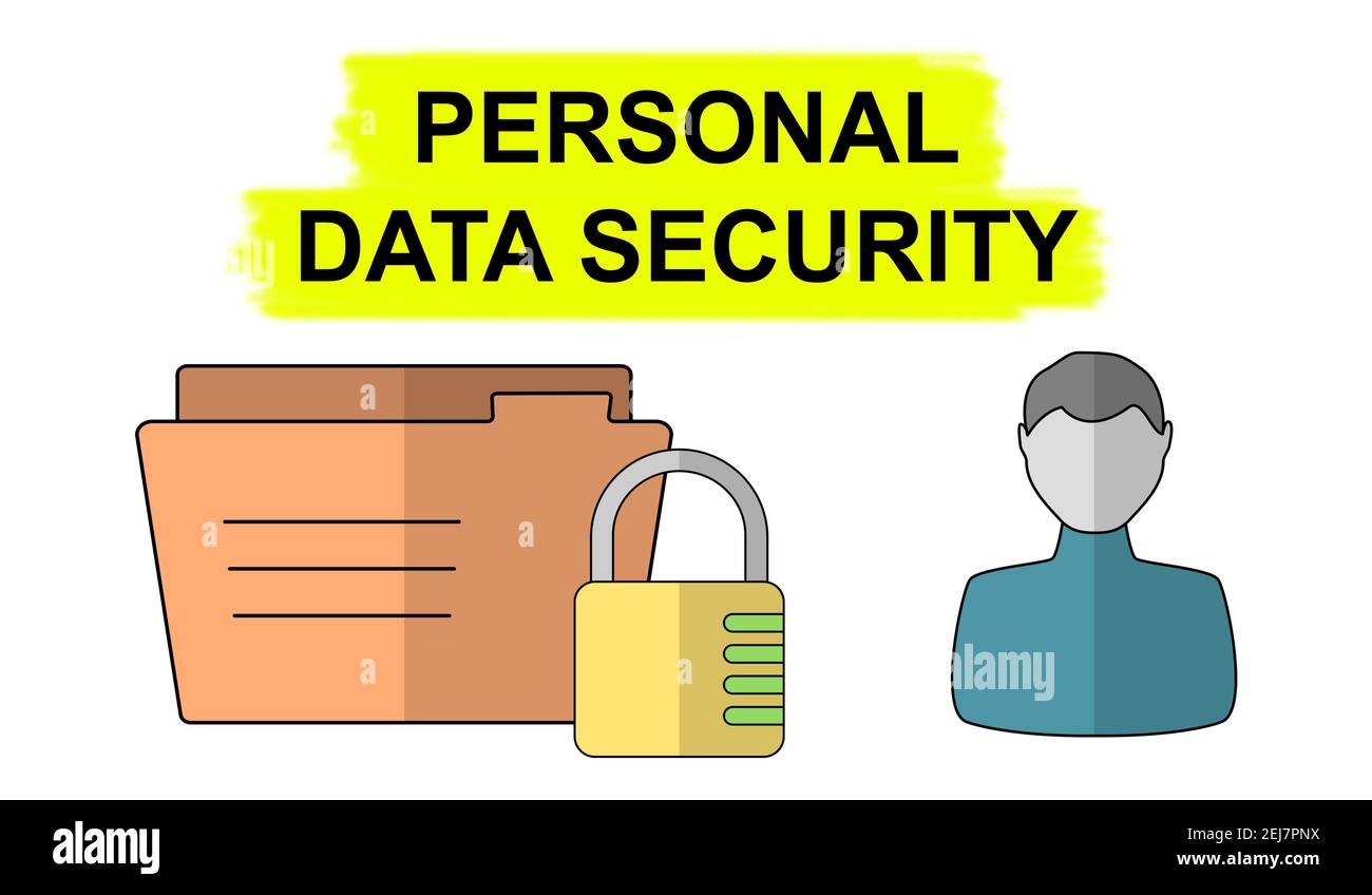 Illustration of a personal data security concept Stock Photo - Alamy