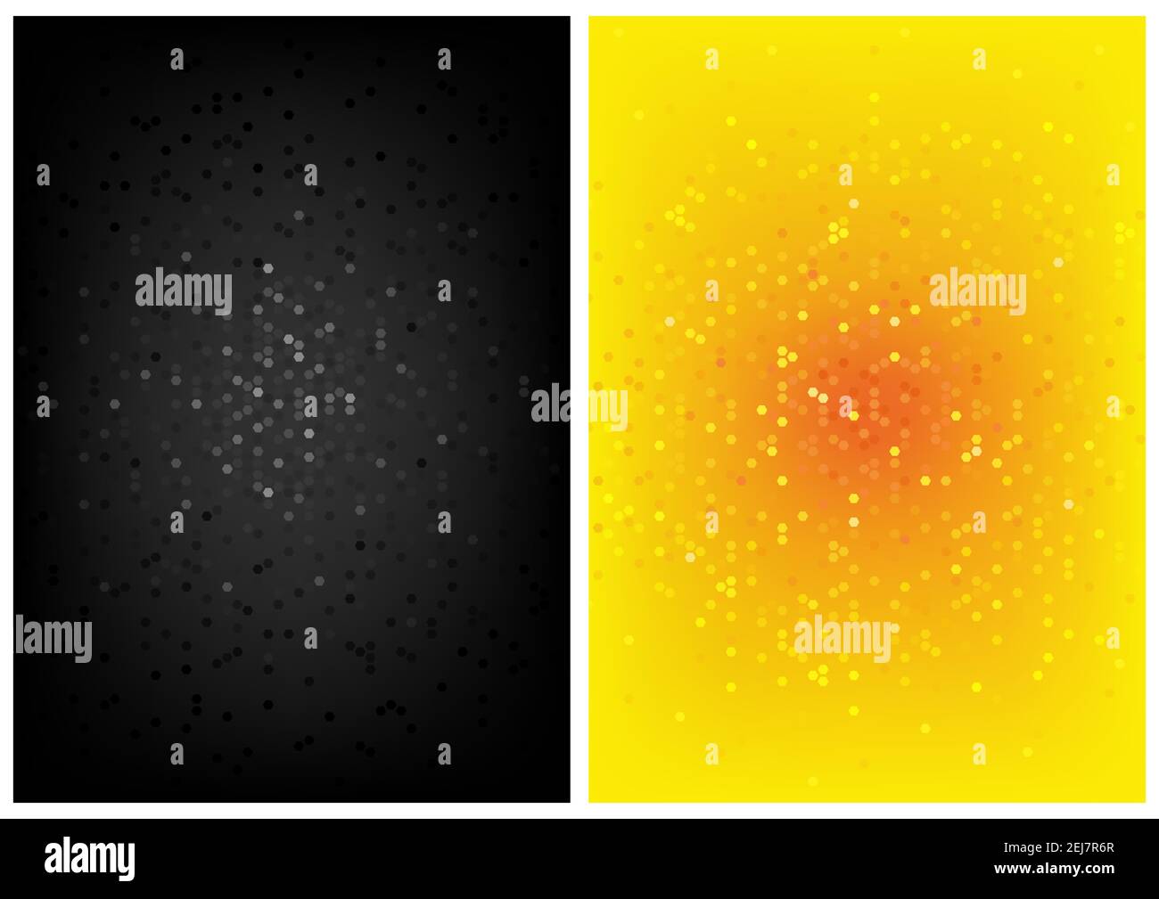 Vector Halftone Background in Black and Yellow Variation Stock Vector ...
