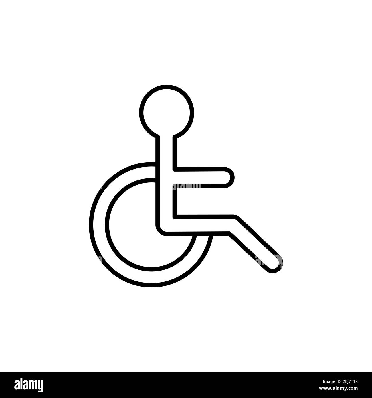 Disabled man icon. Wheelchair parking sign. Vector isolated Stock Vector