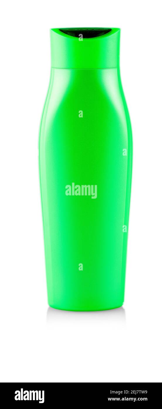 Green shampoo bottle. Isolated on white background Stock Photo Alamy