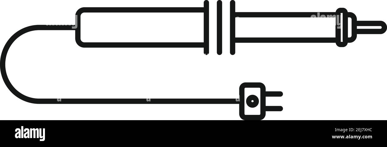 Soldering icon, outline style Stock Vector