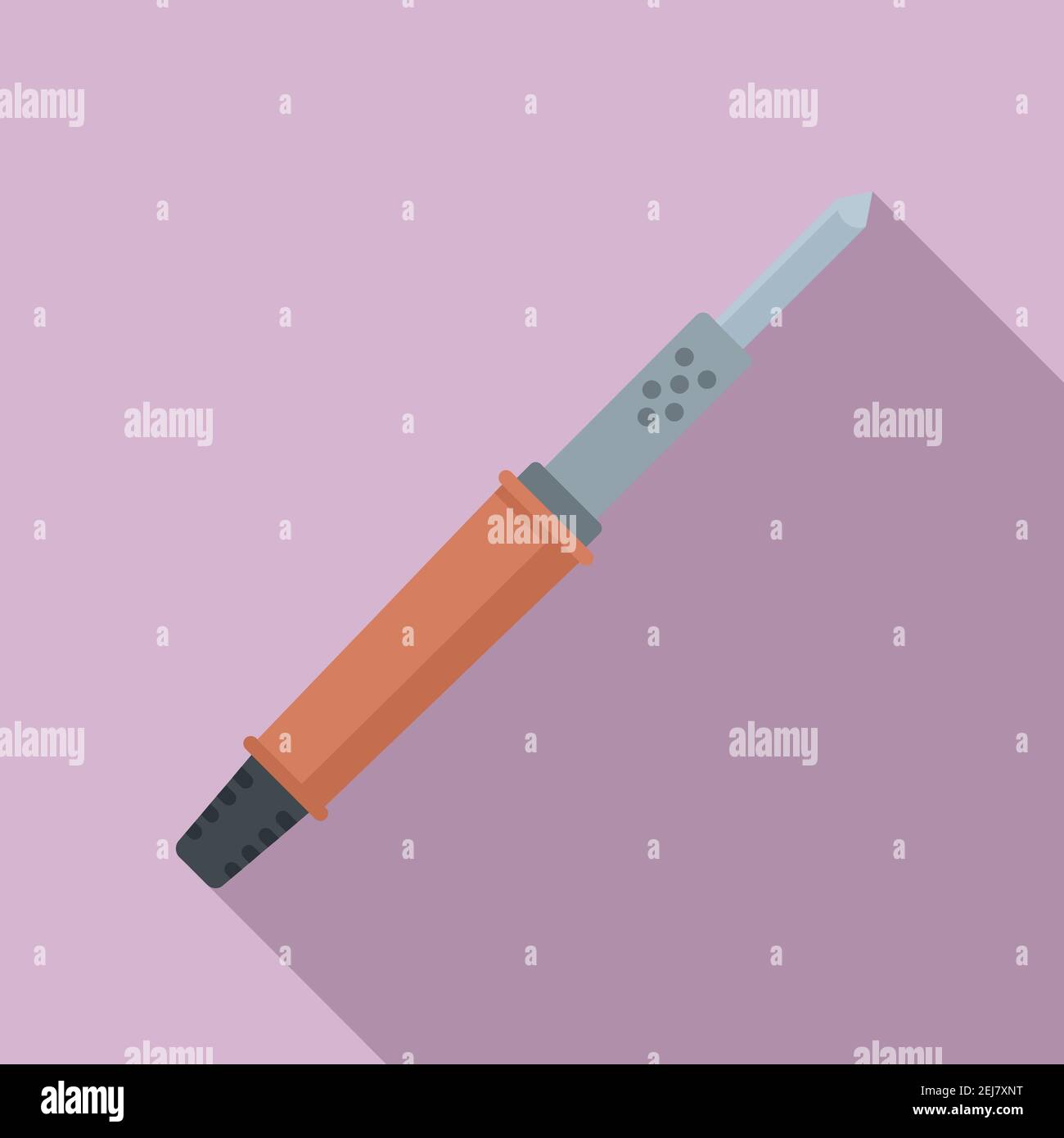 Soldering welding icon, flat style Stock Vector