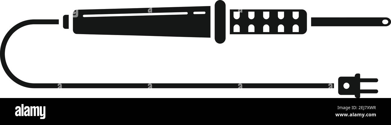 Soldering parts icon, simple style Stock Vector