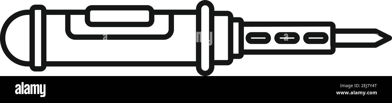 Soldering craft icon, outline style Stock Vector