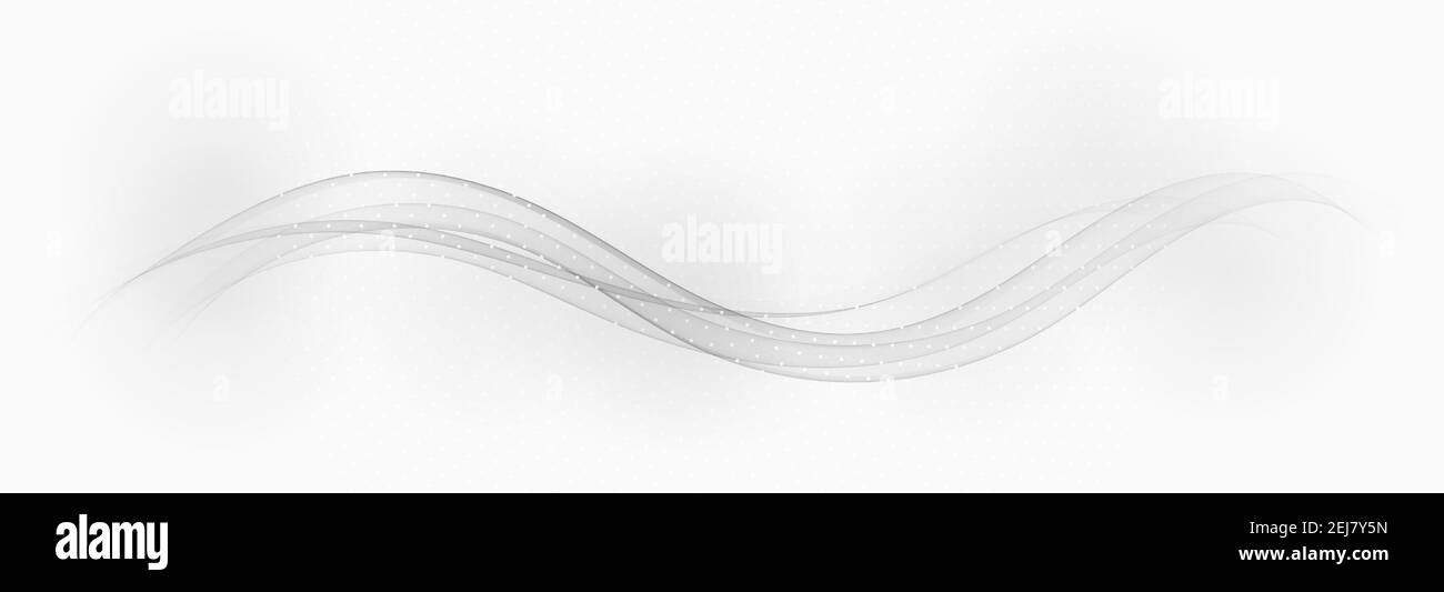 Abstract gray wave vector background gray wave flow Stock Vector Image ...