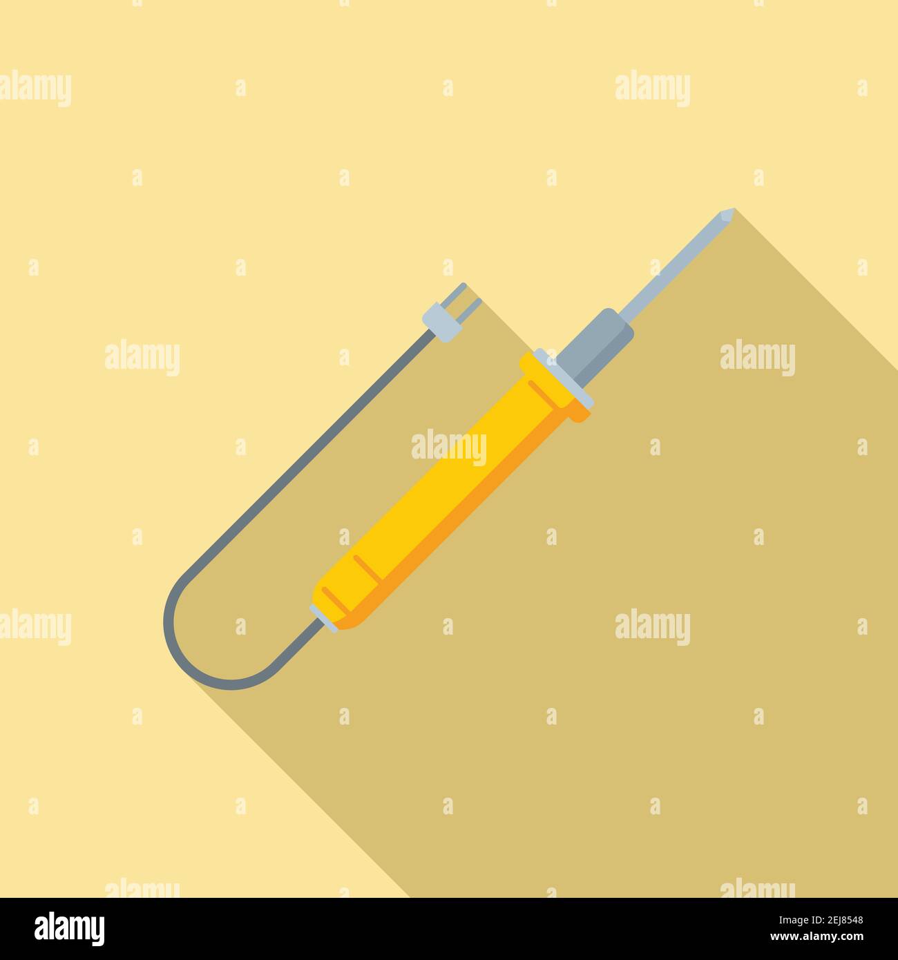 Soldering radio icon, flat style Stock Vector