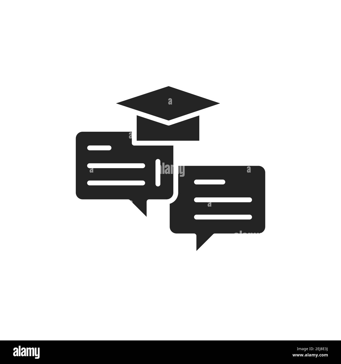 Oratory courses black glyph icon. Outline pictogram for web page, mobile app, promo. Vector illustration Stock Vector