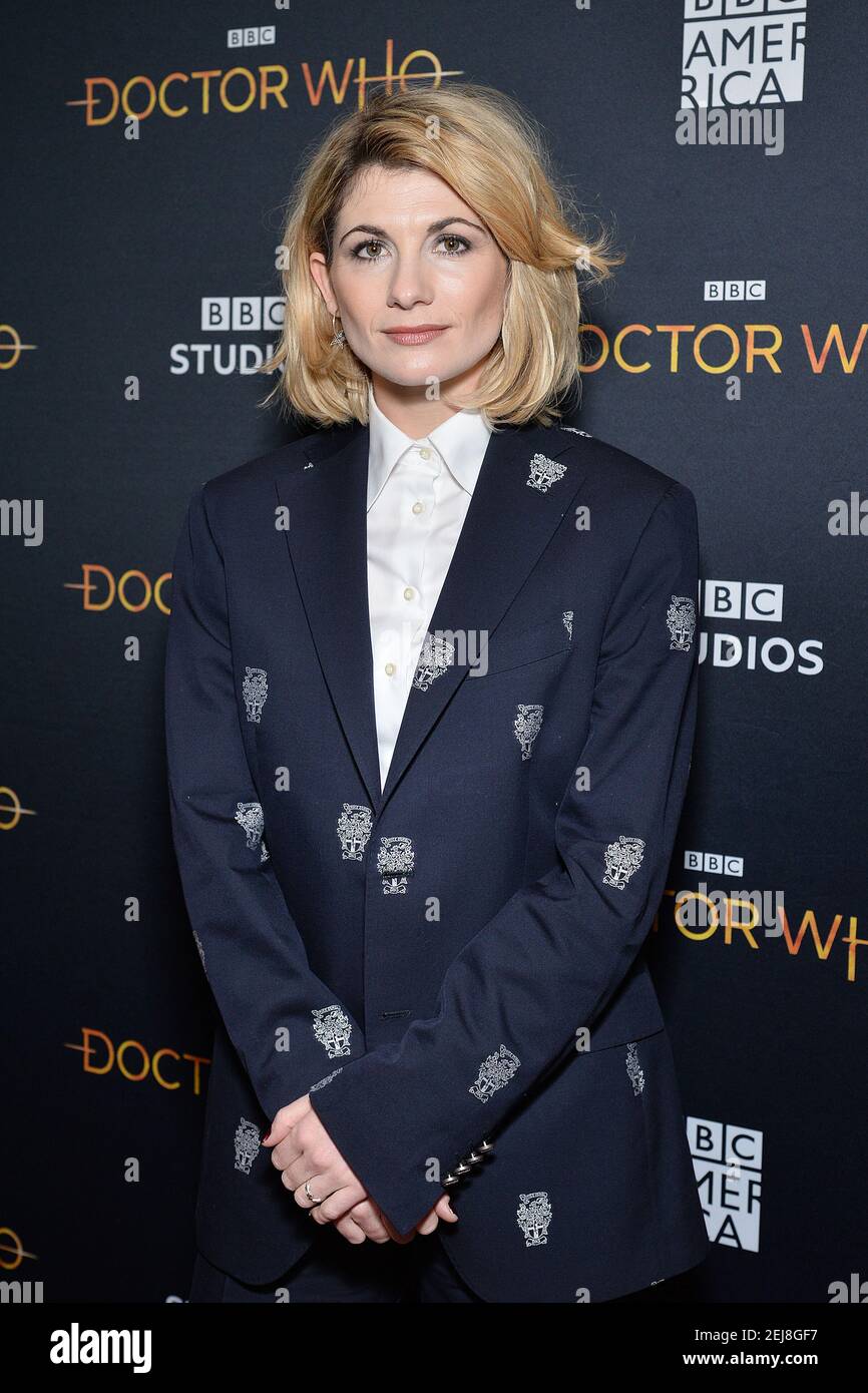 Actress Jodie Whittaker The First Female Dr Who Attends The Bbc America Special Premiere 