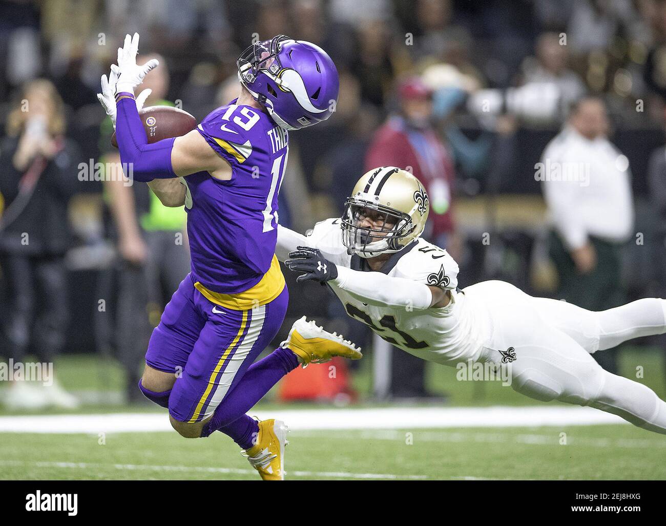 Minnesota Vikings cornerback Patrick Peterson (7) gets set on defense  against the Detroit Lions during an NFL football game, Sunday, Dec. 11,  2022, in Detroit. (AP Photo/Rick Osentoski Stock Photo - Alamy