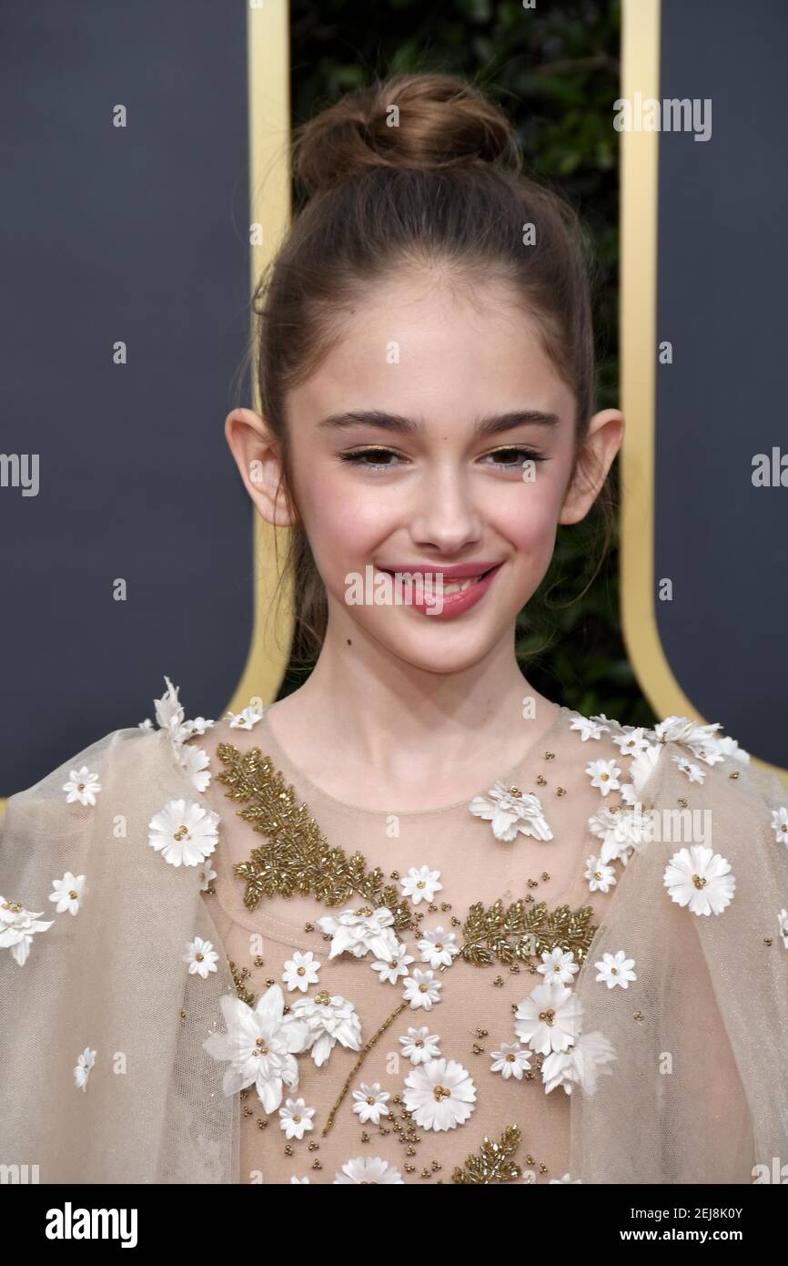 Julia Butters arrives at the 77th Golden Globe Awards held at The