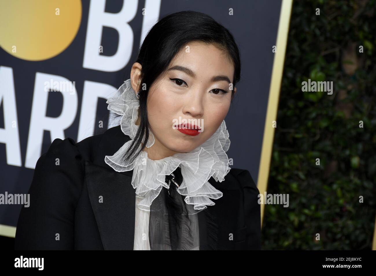 Awkwafina arrives at the 77th Golden Globe Awards held at The Beverly ...